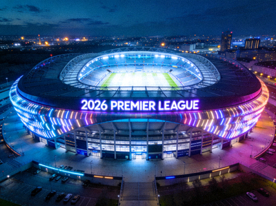 英超联赛2026赛季标志性球场夜景
